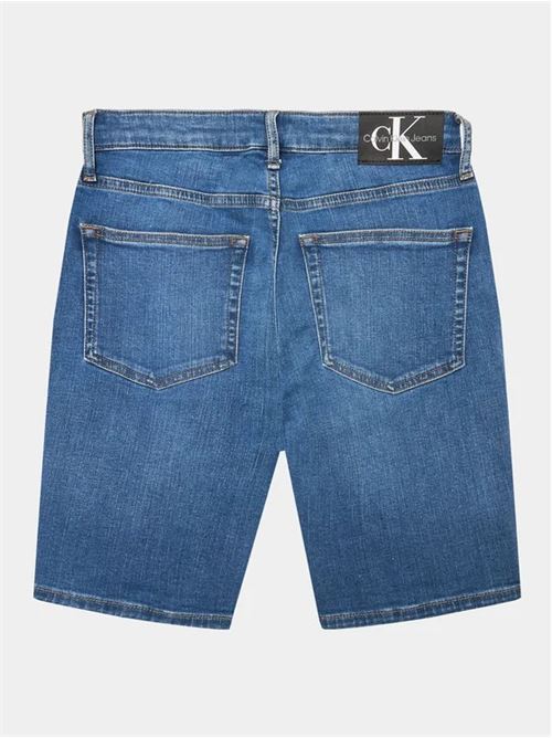 DENIM SHORTS ESS MID BLUE CALVIN KLEIN JEANS | IB0IB01613/1A4